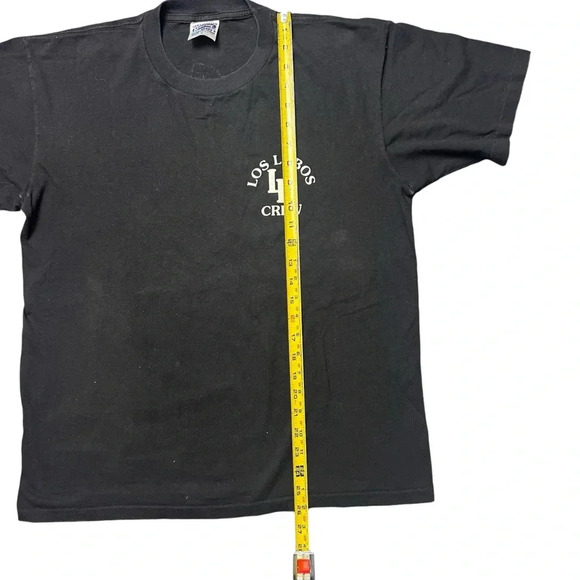 Vintage 90s Los Lobos Crew Band Tour Single Stitch Tee Black Size Large - Picture 6 of 7
